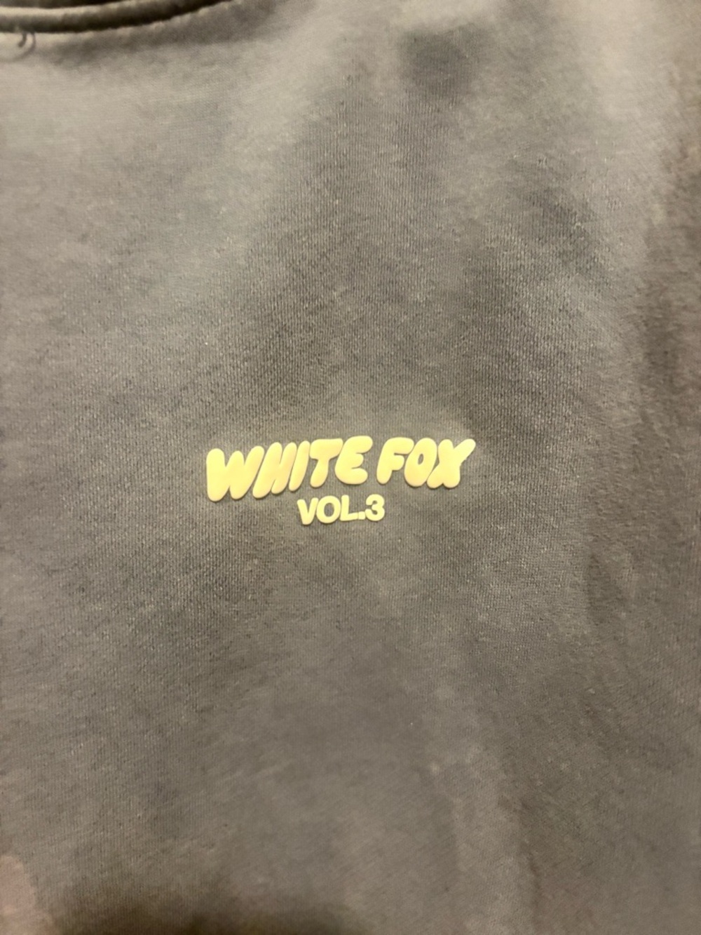 White Fox Boutique Crewneck Hoodie in Dusty Blue - Picture 2 of 7